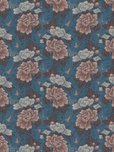 Load image into Gallery viewer, Bloomin&#39; Marvellous &#39;Belle Blue&#39; Wallpaper Wallpaper Sample