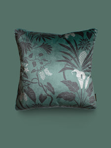Botanize 'Fern Green' Velvet Cushion
