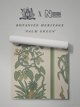 Load image into Gallery viewer, Botanize Heritage &#39;Palm Green&#39; Wallpaper Sample