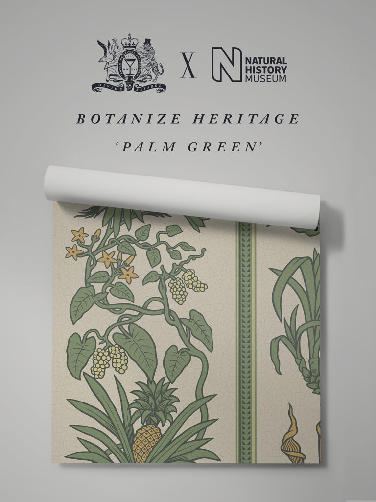 Botanize Heritage 'Palm Green' Wallpaper Sample