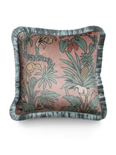 Load image into Gallery viewer, Sample Sale: Botanize Heritage &#39;Plaster Pink&#39; Fringed Velvet Cushion