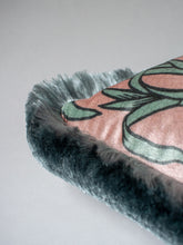 Load image into Gallery viewer, Botanize Heritage &#39;Plaster Pink&#39; Fringed Velvet Cushion