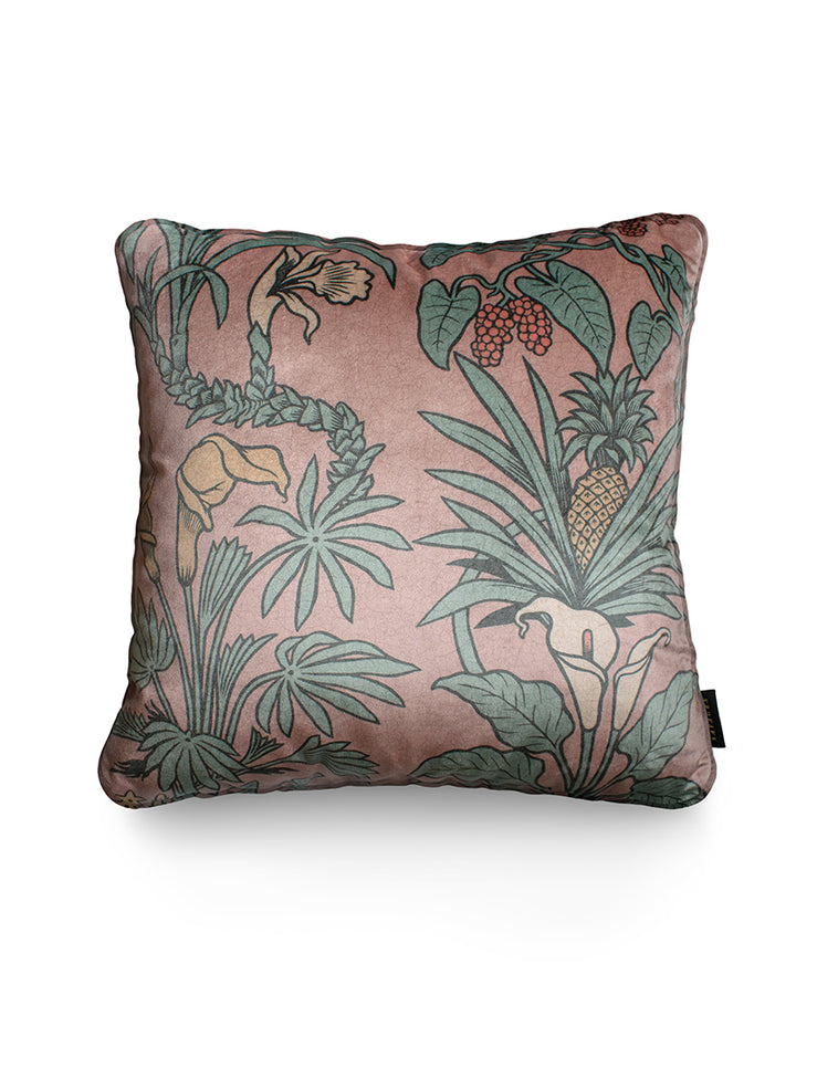 Botanize Heritage 'Plaster Pink' Velvet Cushion
