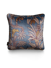 Load image into Gallery viewer, Sample Sale: Botanize Heritage &#39;Whale Blue&#39; Velvet Cushion