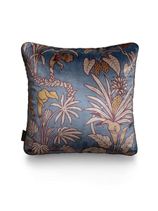 Sample Sale: Botanize Heritage 'Whale Blue' Velvet Cushion