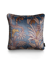 Load image into Gallery viewer, Sample Sale: Botanize Heritage &#39;Whale Blue&#39; Velvet Cushion