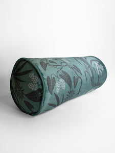 Botanize 'Fern Green' Velvet Bolster Cushion