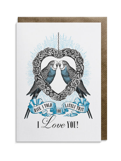 Budgie Love Greeting Card