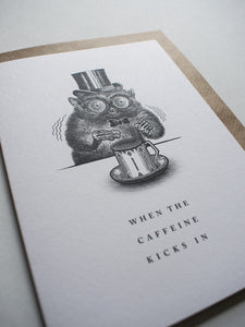 Caffeine Kick Greeting Card