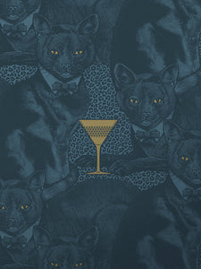 Cat-titude 'Fierce Blue' Wallpaper