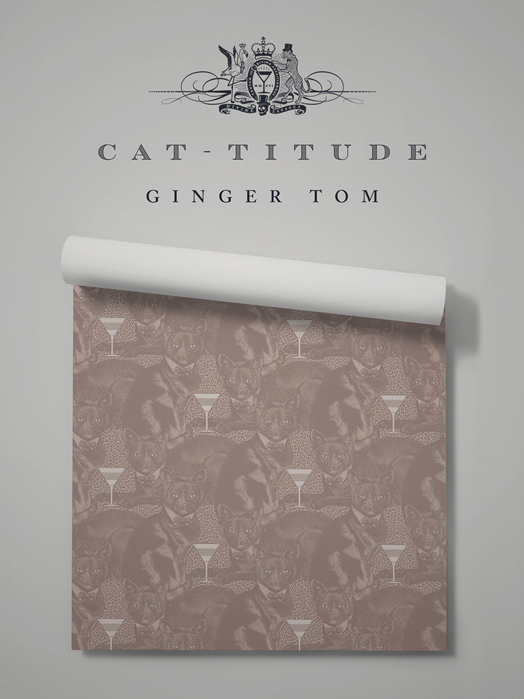 Cat-titude 'Ginger Tom' Wallpaper Sample