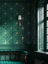 Load image into Gallery viewer, Cat-titude &#39;Green Envy&#39; Wallpaper