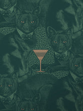 Load image into Gallery viewer, Cat-titude &#39;Green Envy&#39; Wallpaper