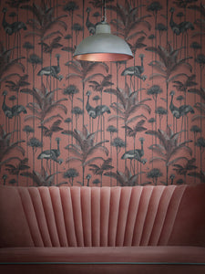 Crane Fonda 'Coral' Wallpaper