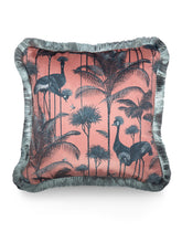 Load image into Gallery viewer, Sample Sale: Crane Fonda &#39;Coral&#39; Fringed Velvet Cushion