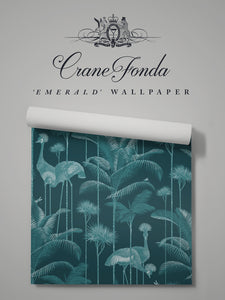 Crane Fonda 'Emerald' Wallpaper Sample