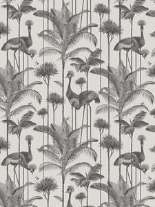 Crane Fonda 'Charcoal' Wallpaper Sample