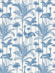 Crane Fonda 'Ecru Blue' Wallpaper