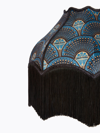 Deco Martini 'Midnight Gold' Fringed Lampshade
