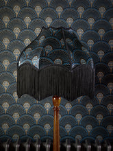 Load image into Gallery viewer, Deco Martini &#39;Midnight Gold&#39; Fringed Bette Lampshade