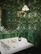 Load image into Gallery viewer, Divine Plumage &#39;Emerald&#39; Wallpaper