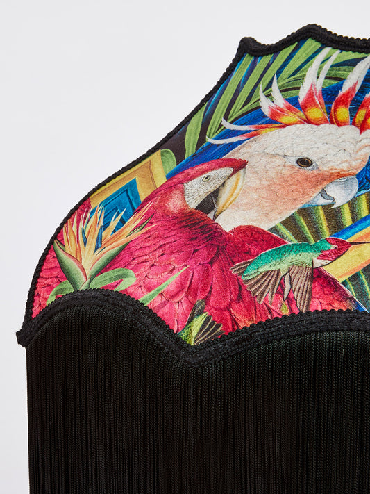 Divine Plumage Fringed Lampshade