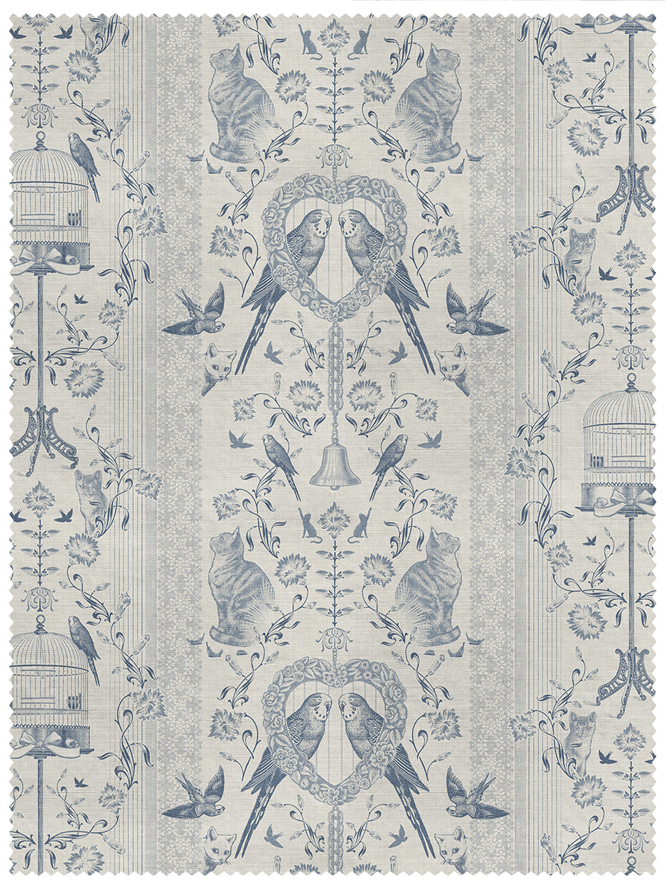 Bye Bye Birdie! 'Delft' Linen Sample