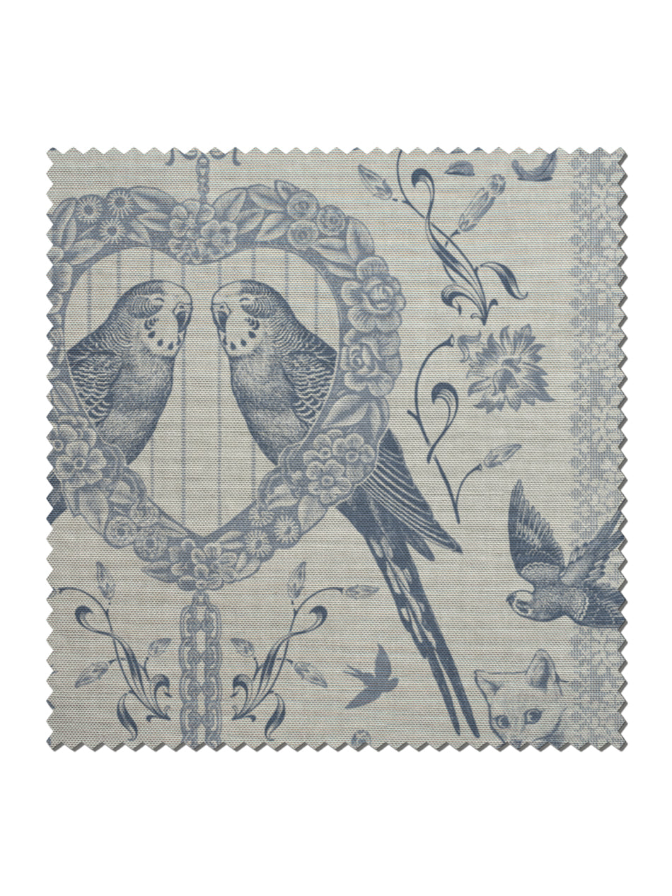 Bye Bye Birdie! 'Delft' Linen Sample