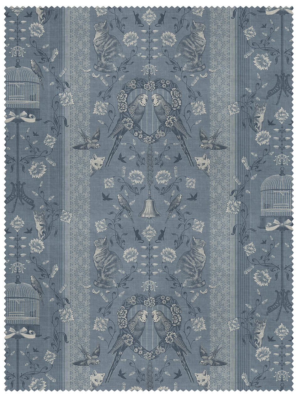 Bye Bye Birdie! 'French Blue' Linen Sample