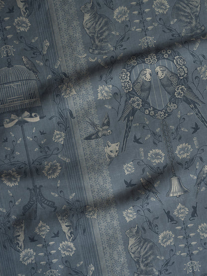 Bye Bye Birdie! 'French Blue' Linen Sample
