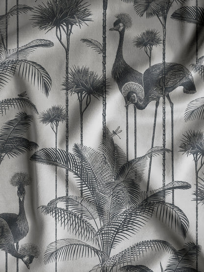 Crane Fonda 'Charcoal' Recycled Velvet Sample