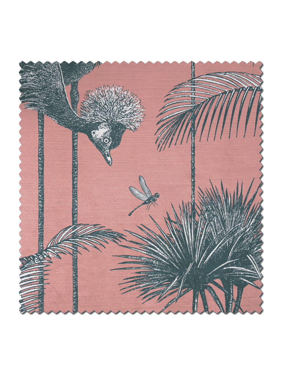 Crane Fonda 'Coral' Recycled Velvet Sample