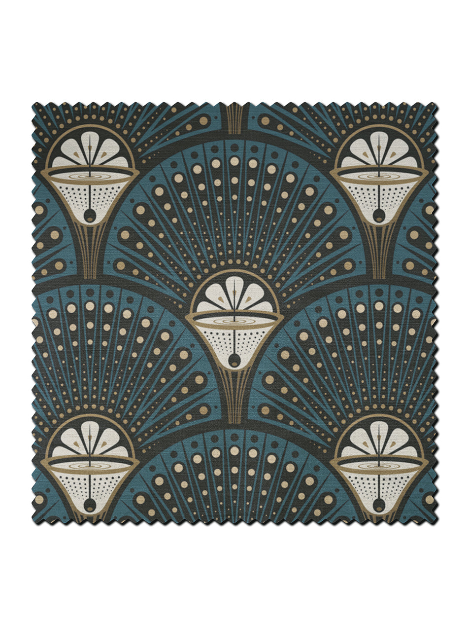 Deco Martini 'Teal' Recycled Velvet Sample