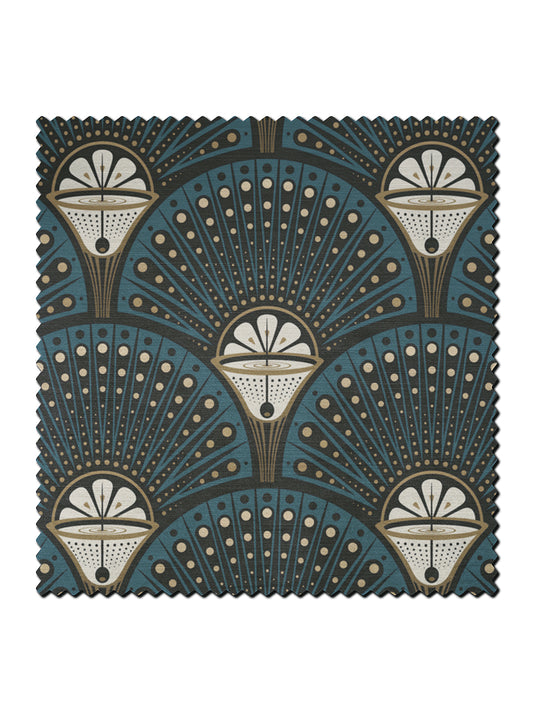 Deco Martini 'Teal' Recycled Velvet Sample