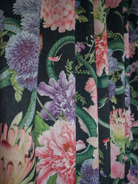 Forbidden Bloom 'Black' Recycled Velvet Sample