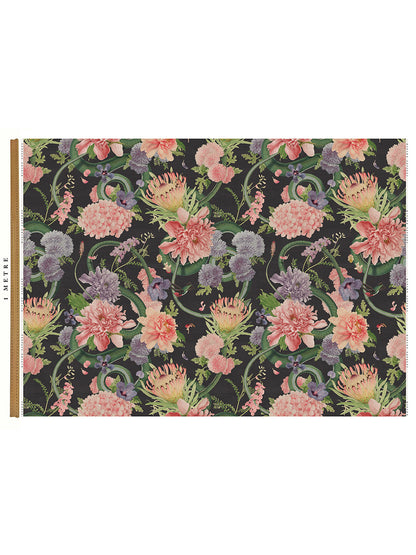 Forbidden Bloom 'Black' Recycled Velvet