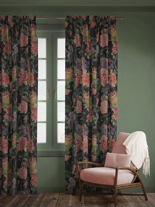 Forbidden Bloom 'Black' Linen