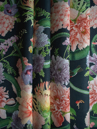 Forbidden Bloom 'Black' Linen Sample