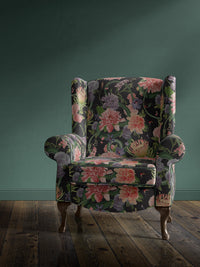 Forbidden Bloom 'Black' Recycled Velvet