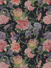 Forbidden Bloom 'Black' Recycled Velvet Sample