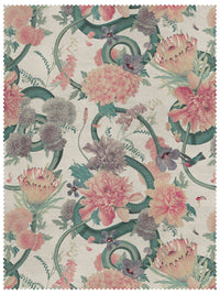 Forbidden Bloom 'Bone White' Linen Sample