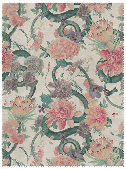 Forbidden Bloom 'Bone White' Linen Sample
