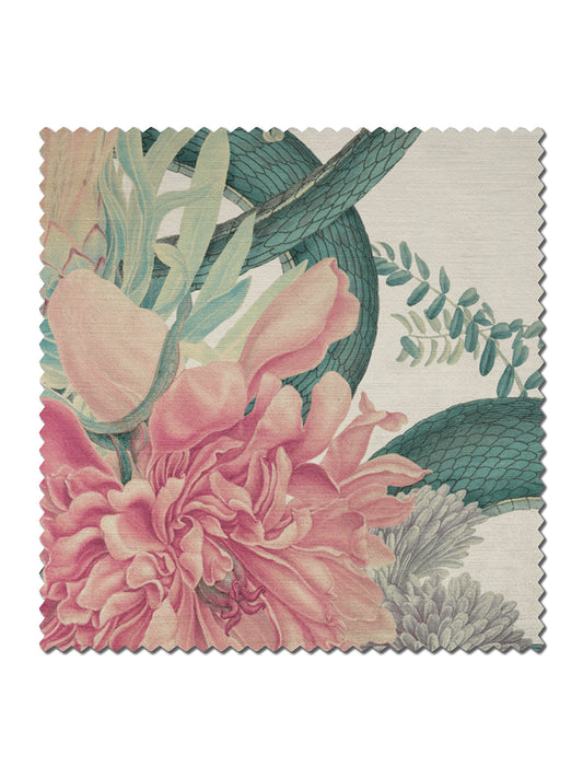 Forbidden Bloom 'Bone White' Recycled Velvet Sample