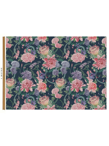 Forbidden Bloom 'Deep Blue' Recycled Velvet