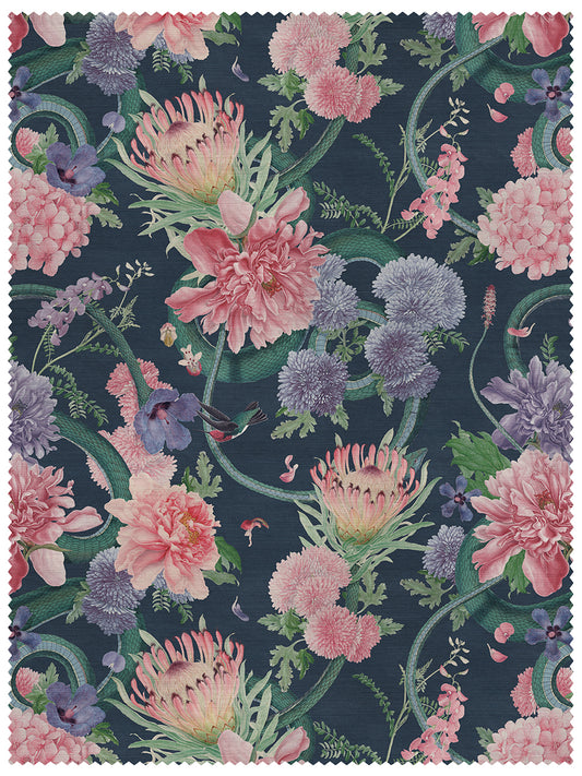Forbidden Bloom 'Deep Blue' Linen