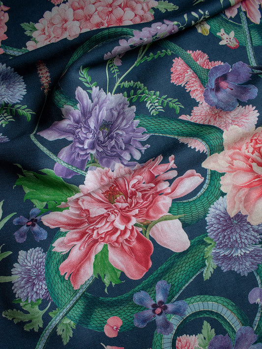 Forbidden Bloom 'Deep Blue' Linen