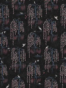 Kyoto Blossom 'Black Cherry' Wallpaper Wallpaper Sample