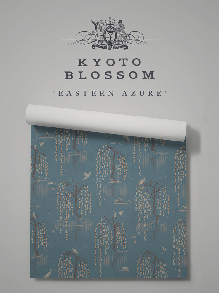 Kyoto Blossom 'Eastern Azure' Wallpaper Wallpaper Sample
