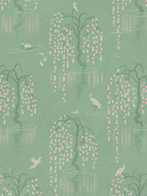 Load image into Gallery viewer, Kyoto Blossom &#39;Willow Green&#39; Wallpaper Wallpaper Sample