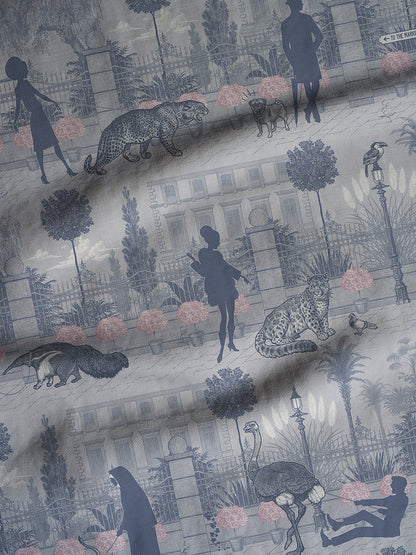 Portobello Parade 'Wild Violet' Linen